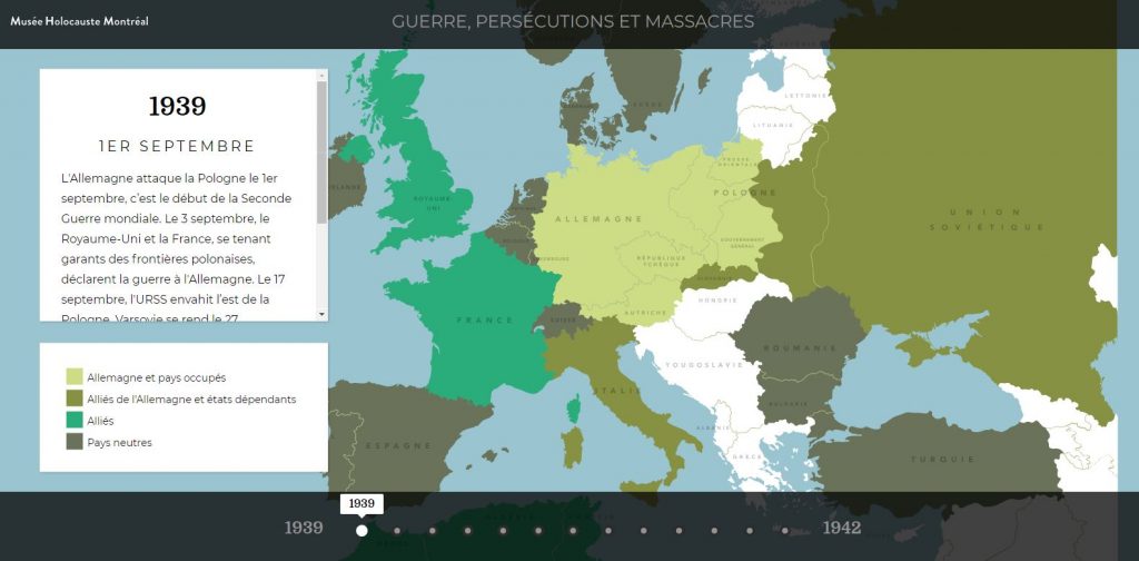 Carte interactive de l'Holocauste - Guerre, persécutions et massacres