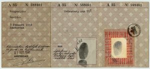 David Kropveld Dutch Identity Card stamped with a “J” for Jew.
