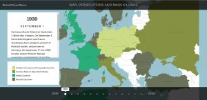 Carte interactive présentant les invasions nazies et leurs conséquences pour les populations juives en Europe, pendant l'Holocauste.