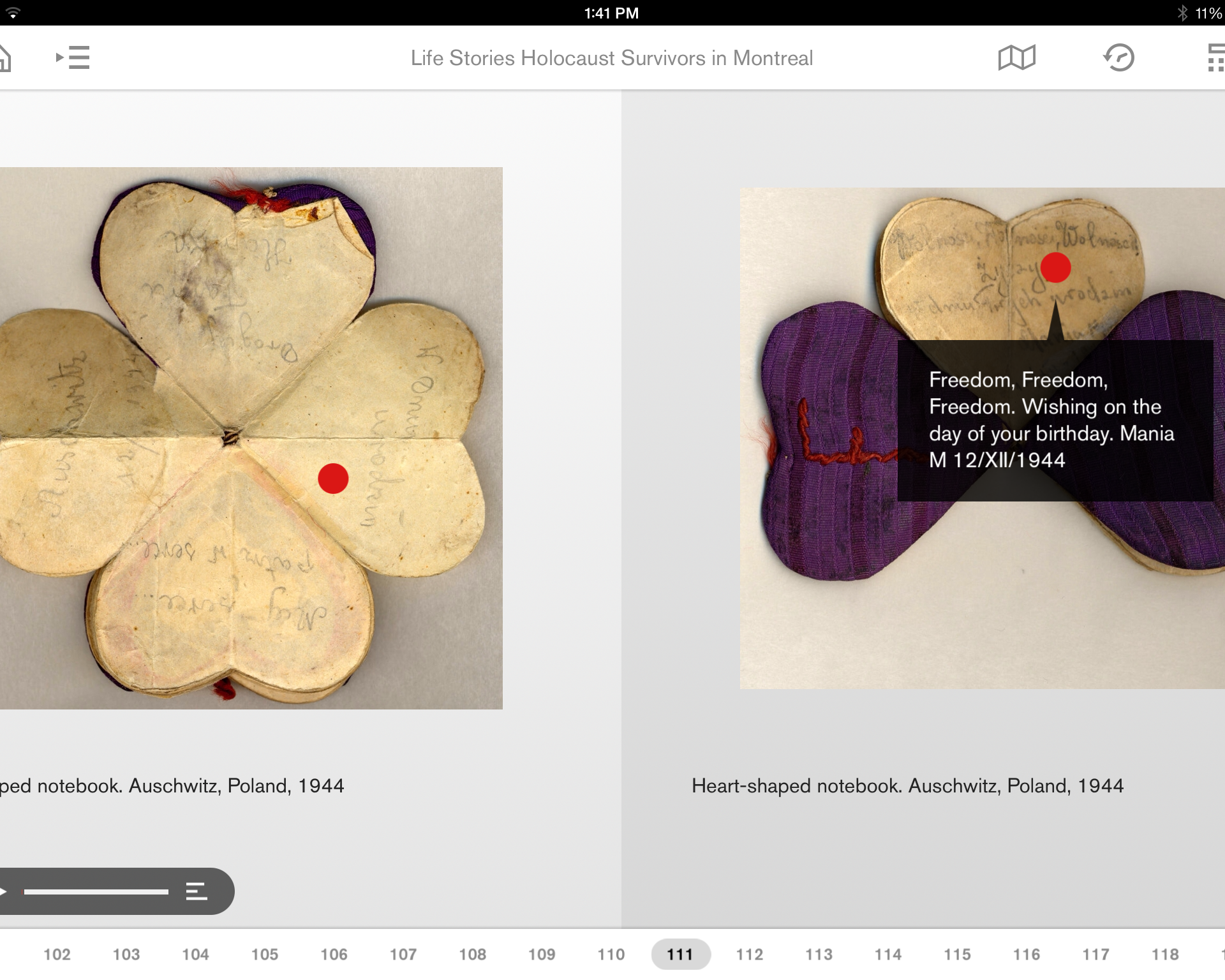 Discover more about artefacts with the Montreal Holocaust Museum's app.