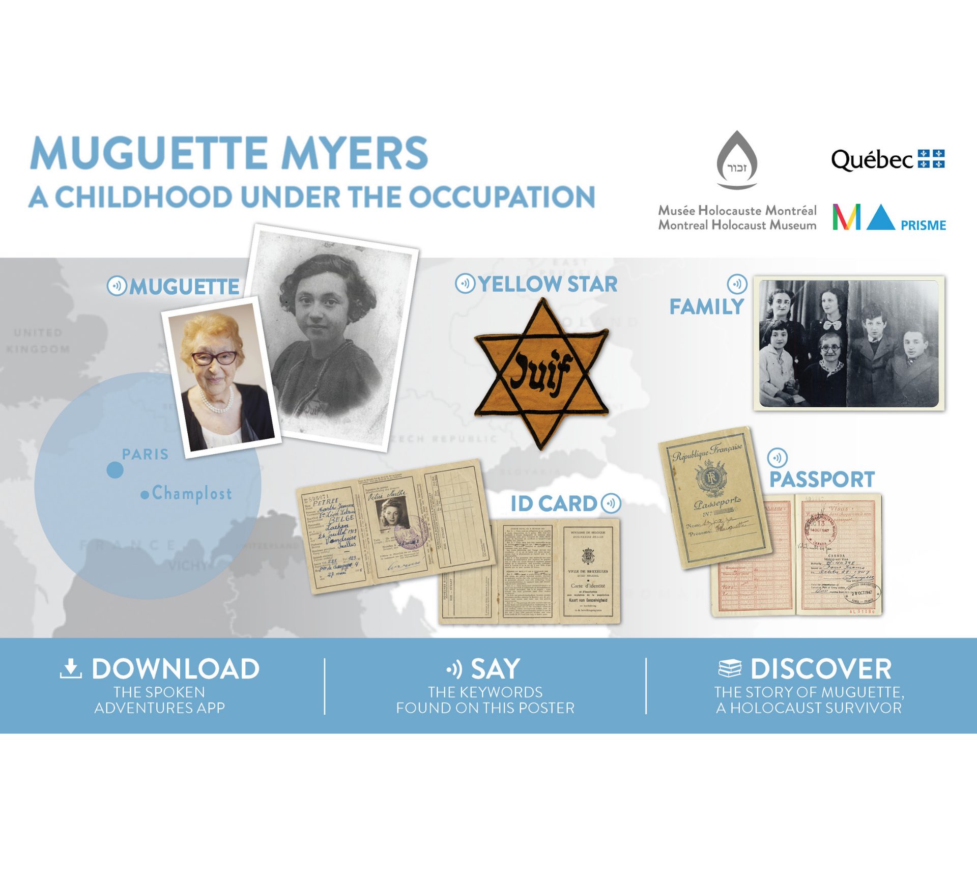 Poster of the Activity Muguette Myers, a childhood under the occupation